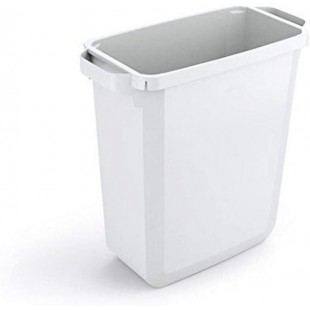 Durable 1800496010 Poubelle Durabin 60 litres, alimentaire, avec poignees, blanc