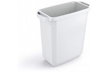 Durable 1800496010 Poubelle Durabin 60 litres, alimentaire, avec poignees, blanc