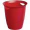 Durable 1701710080 Trend Corbeille a Papier Bureau Poignees Integrees Plastique Rouge Opaque 16 Litres Hauteur 33cm