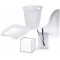 Durable 1701710400 Trend Corbeille a Papier Bureau Poignees Integrees Plastique Transparent 16 Litres Hauteur 33cm