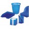 Durable 1701710540 Trend Corbeille a Papier Bureau Poignees Integrees Plastique Bleu Translucide 16 Litres Hauteur 3