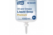 Tork 420401 Savon liquide Premium pour mains S1 / huile et graisses - 1L - Transparent