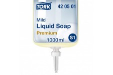 Tork 420501 Savon liquide Premium pour mains S1 / doux - 1L - Jaune clair