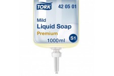 Tork 420501 Savon liquide Premium pour mains S1 / doux - 1L - Jaune clair