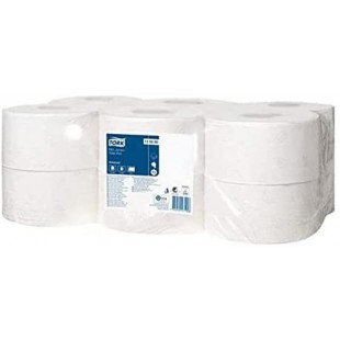 TORK Mini rouleau de papier toilette Jumbo double epaisseur Blanc 170 m