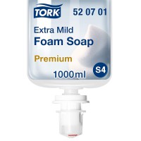 Tork Savon mousse extra doux - 520701 - Savon tout usage hypoallergenique pour distributeurs S4 - Qualite Premium sans parfum 1 