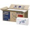 10997 Lot de 15 Paquets Essuie-Mains Plies 23 x 25 cm Ouate de Melangee Gaufree Double epaisseur H3 250 feuilles Blanc