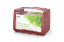 Tork 272612 Distributeur pour serviettes en papier Xpressnap / Portable N4 - Design Signature - Rouge