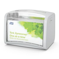 Tork 272613 Distributeur pour serviettes en papier Xpressnap / Portable N4 - Design Signature - Gris clair