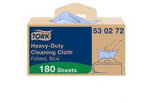 Tork Chiffon de Nettoyage Ultra-resistant bleu W7, Distribution feuille a  feuille, 1 x 180 chiffons, 530272