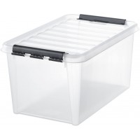 3476070 Clipbox Smart Store Classic, Boite de Rangement 45 L Volume, 60 x 40 x 31 cm, Transparente