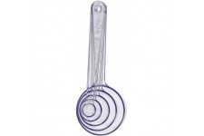 Gastromax 6404-90 Set de 5 Cuilleres a  Mesurer, Transparent