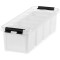 SmartStore 3458010 Boite a Clips Longue avec 4 Compartiments, Plastique, Transparent, 38 x 14 x 11 cm