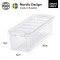 SmartStore 3.5L Petite boite Rangement Plastique avec 4 Compartiments et Couvercle - Transparente - Emboitables et Em
