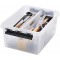 Boite a Outils - Deco 12 - Boite de Rangement en Plastique Transparente - avec Couvercle a Clips - avec Compartimen