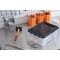 Boite a Outils - Deco 12 - Boite de Rangement en Plastique Transparente - avec Couvercle a Clips - avec Compartimen