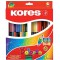 Kores bb93212 triangulaire Crayons de couleur"DUO, etui carton de 12 + taille-crayon