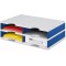 doc 268020238 Organiseur de bureau station avec deux colonnes/4 compartiments/485 x 331 x 153 mm/gris et bleu