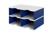 Systeme d'Archivage doc Duo Jumbo 4 Casiers Gris/Bleu