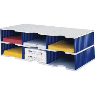 doc Trio Jumbo 268032238 Station de tri avec 6 compartiments Gris/Bleu