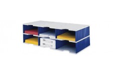 doc Trio Jumbo 268032238 Station de tri avec 6 compartiments Gris/Bleu