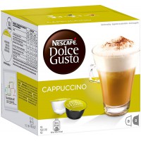 Nescafe Dolce Gusto Cappuccino, Cafe au Lait, Capsule de Cafe, 16 Capsules (8 Portions)