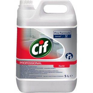 Cif Professional Nettoyant et detartrant pour salle de bain 2 en 1, convient egalement pour les surfaces chromees, le