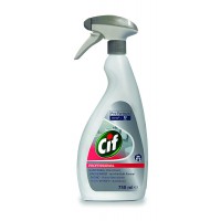 Cif Professional Nettoyant et detartrant pour salle de bain 2 en 1, convient egalement pour les surfaces chromees, le