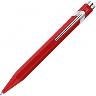 Caran d'Ache Stylo-bille 849 Popline avec etui Rouge laque epaisseur de trait M Couleur de l'encre : bleu Longueur : 12,5 cm