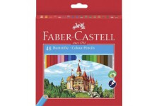 Faber-Castell 120148 CASTLE crayons de couleur hexagonal ECO, etui de 48