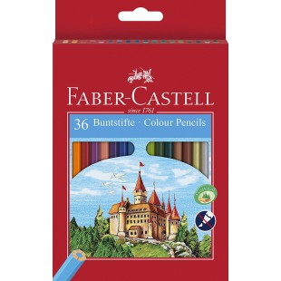 Faber-Castell 120136 Crayons de couleur Castle, etui de 36