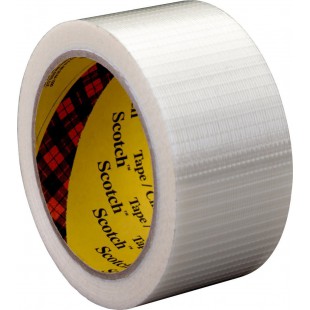 Scotch 7000095244 Ruban Adhesif de Renforcement et Cerclage 50 mm x 50 m Transparent