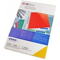 GBC HiGloss Pack de 100 Plats de Couverture Rouge