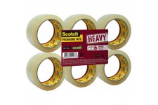 Scotch BP976 HEAVY Pack de 6 Rouleaux de ruban 50 mm x 66 m Transparent