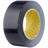3M 2903/4850S Ruban Adhesif Toile, 48 mm x 50 m, Noir (Lot de 1)
