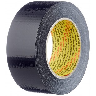 3M 2903/4850S Ruban Adhesif Toile, 48 mm x 50 m, Noir (Lot de 1)