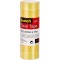 Scotch Rouleaux de Ruban adhesif sans solvant Acrylique 50 mm x 66 m Havane - LOT DE 6 & Ruban Adhesif Transparent 508-8 Rouleau