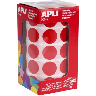 Apli Kids 4861 Rouleau de 1770 gommettes rouges diam 20