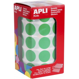 Apli Kids 4862 Rouleau de 1770 gommettes vertes diam 20