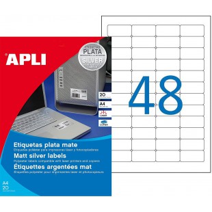 Etiquettes argentes 45,7x21,2 laser/copieur