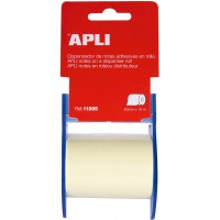 Apli 11595 - Distributeur de notes adhesives repositionnables - jaune - 60 mm x 10 m