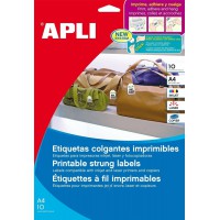 APLI Pochette de 80 etiquettes a  fil coins arrondis multi-usage 36 x 53 mm