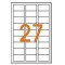 Apli 012252 20 Badge Textile Adhesif, 63,5 x 29,6mm, Blanc