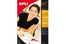 Apli 012626 Lot de 100 Papier de Presentation Mat 210 mm x 297 mm 120 g