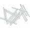 APLI 13740 - Lot de 25 recharges de batons de colle - Ø 7,5 mm x 10 cm - Compatibles avec les pistolets a  colle pour batons de 