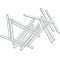 APLI 13740 - Lot de 25 recharges de batons de colle - Ø 7,5 mm x 10 cm - Compatibles avec les pistolets a  colle pour batons de 