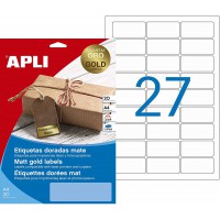 Apli 014887 Lot de 540 Etiquettes laser/copieur 63,5 x 29,6 mm Or