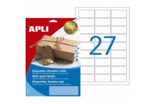 Apli 014887 Lot de 540 Etiquettes laser/copieur 63,5 x 29,6 mm Or