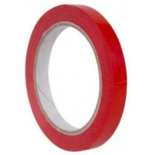Ruban adhesif PVC 12mm x 66m, rouge, pour scelleuse de sacs
