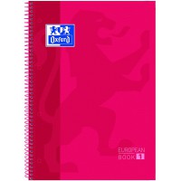 Oxford 100430198 Cahier micro perfore A4 80 feuilles 5 x 5 Rouge